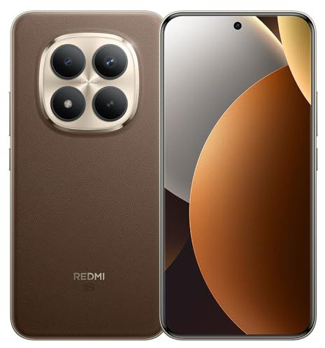 XIAOMI Redmi Note 15 Pro+ 5G NFC Smartphone, 12 GB + 512 GB, 6500 mAh Akku, unterstützt 100 W HyperCharge Fast Charging, Powered by Snapdragon 7s Gen 4 Processor, inklusive Ladegerät (braun).