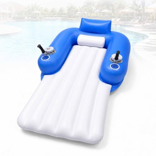 Bouée Motorisée pour Adultes, Matelas Gonflable Électrique pour Piscine, Capacité De 113 Kg, Double Moteur, Commande par Joystick À 360°, Rechargeable, 168 X 109 Cm, pour Piscines Et Eaux Calmes