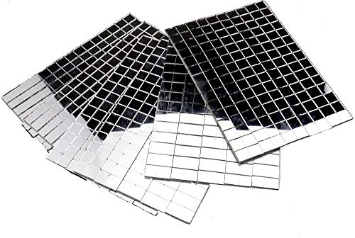 5 Sheets x 150pcs Tiny Silver Mirror Mosaic Tiles DIY Xmas Decoration 10 x 10mm
