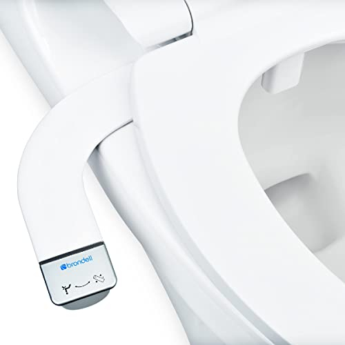 Brondell Bidet - Thinline SimpleSpa SS-150 Frischwasserspray nicht-elektrischer Bidet-WC-Aufsatz in Weiß mit selbstreinigender Düse