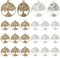PH PandaHall 60pz 25mm Ciondolo Albero della Vita Stile Tibetano per Gioielli in Lega Albero della Vita Connettore Bomboniera Matrimonio Bracciali Orecchini Fai da Te,Bronzo Antico/Argento Antico