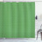 ABAKUHAUS Polka Dot Duschvorhang, 60s Retro Vintage Dots, Stoffliches Gewebe Badezimmerdekorationsset mit Haken, 175 x 200 cm, Grün und Weiß