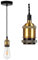 Bronze Gold Pendant Ceiling Rose with Twisted Braided Flex & E27 Lamp Holder - Suspended Pendant Light Fitting Kit