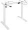 tectake höhenverstellbarer Schreibtisch, elektrisch höhenverstellbares Tischgestell, Schreibtisch Gestell aus Stahl, Variable Gestellbreite, 85-129x65x71-121cm, Belastbarkeit 70 kg - weiß