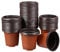 Yardwe Small Nursery Pots Plastic Flower Pot: 3.5 inch Plant Seeding Pots Mini Plant Containers Seed Starting Pots for Garden Flower Fruit Vegetable Growing, 100PCS