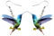 DUOWEI Acryl-Kolibri-Ohrringe für Damen, Vogel-Dangle (Himmel)