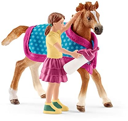Schleich Fohlen mit Decke 42361