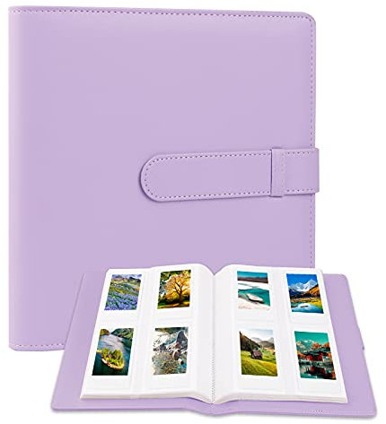 Album photo à 256 pochettes pour appareil photo Fujifilm Instax Mini, Polaroid Snap Touch PIC-300 Z2300 Instant Camera, album photo pour Fujifilm Instax Mini 11 90 70 9 8+ 8 LiPlay (Violet)