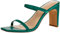 The Drop Avery - Sandali Con Tacco Alto A Due Cinturini da Donna, Verde ultramarino, 35.5 EU
