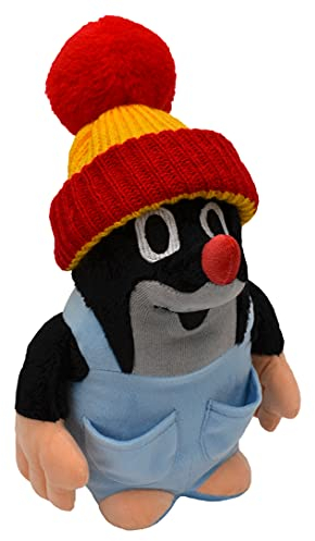 Zdeněk Miler Plüschtier Kuscheltier 29 cm Original Der Kleine Maulwurf mit Rot Mütze und Hose, Stehend Stofftier Schmusetier für Kinder Baby Jungen Mädchen