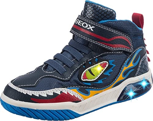 Geox Jungen J Inek Boy Sneakers, Navy Lt Blue, 35 EU