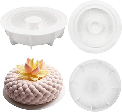 LATRAT Mousse-Kuchenform, Non-Stick Silicone Baking Mould, 3D Bubbles Sky Cloud Silikon Kuchenform, Bubble Cloud Dessert Auto Aroma Tool Backwerkzeuge