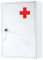 First Aid Medical Cabinet Safe Storage Box with Lock & Key - Use at Home, Bathroom, Office, School, Lab Medication Kit | Wall Mounted With Fixings Included | Lockable, Child Proof & Comes With 2 Keys
