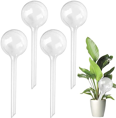 LATRAT 4 Pcs Globes d'Arrosage en Plastique, Dispositif d'Arrosage Automatique Système d'arrosage Plante Vacances, pour Plantes Balcon, Jardin, Bonsaïs, 26.5 x 8 cm