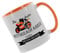 Crealuxe Kaffeetasse - Die besten Motorradfahrer heißen (Wunschname) -Spruchtasse, Bürotasse, bedruckte Keramiktasse, Tasse mit Spruch, Hochwertige Kaffeetasse (Orange)