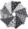 Craftido -24 Optionen- 100% Baumwolle Quiltingstoff Bündel 10pcs Fat Quarters 18x21 (46x53cm) -Mittleres Gewicht 5.2oz- für Quilting, Nähen Projekt, Patchwork, DIY Handwerk - Black & White Flower