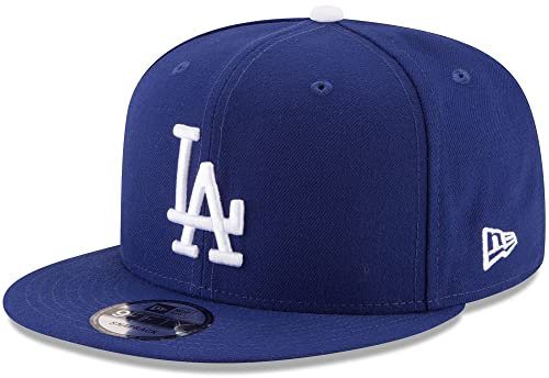 New Era MLB 9FIFTY verstellbare Snapback-Mütze, Einheitsgröße, Blau (Los Angeles Dodgers Blue), Blau, Einheitsgröße