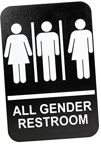 PLAFOPE Toilettenschild Toilettenschild für Toilette, Toilette, Schilder für Geschäft, Unisex, Waschraumschild, Toilettendekoration, Damen-Badezimmerschild, Rollstuhl, Bauchmuskeln, Männerberührung