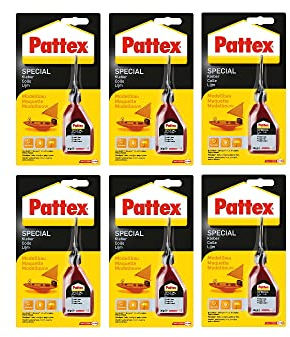 Pattex Tube de colle spéciale pour modélisme, pour plastique, haute adhérence et séchage sans laisser de traces, tube de 6 x 30 g