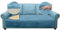 Granbest Luxus Dicken Sofa Sitzkissen Bezüge ähnlich Kaninchenfell Stilvolle Plüsch 750GSM Sitzbezüge für 3-Sitzer Sofa Anti-Rutsch Große Couch Kissenbezug für Haustiere, Hunde (3-Sitzer, Azurblau)
