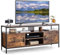 Multigot TV Cabinet for TVs up to 65 Inches, Wooden Console Television Entertainment Center with Storage Side Cabinets and Adjustable Shelf, Media TV Stand Unit for Living Room, Bedroom (Rustic Brown)