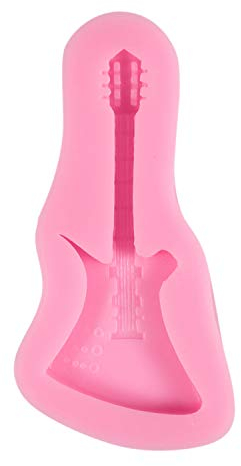 Knadgbft Kuchenform/Silikon-Kochform in Form von Gitarre (zufällige Farbe)