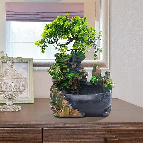 Fontaine D'IntéRieur, Decorative Interieur Fontaine Zen avec Petit Aquarium, Maison Bureau Table Decorative Fontaines, Cadeau de Noël