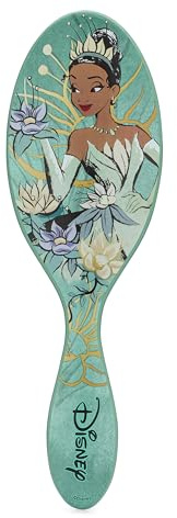 WetBrush Original Detangler, Haarbürste mit ultraweichen Intelliflex-Borsten zum sanften Entwirren von Knoten, Wet Brush ist schonend zu den Haaren, Disney Elegant Princess Tiana