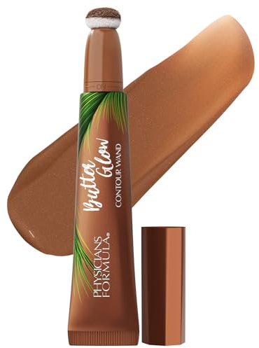 Physicians Formula Butter Glow Contour Wand, Flüssiger Bronzer für Sofortige Definition, Pflegend und Cremig, Einfache Anwendung, Medium Deep