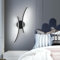 Goeco LED Wandleuchte 20W, 6500K Kaltweiß Gebogene Acryl Wandlampe LED für Schlafzimmer, Wohnzimmer, Flur, Schwarz, 44CM