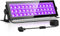 Lightasea 100W Lumiere Noire, 385-400nm Lumière Noire Etanche IP66 LED UV pour Fête Fluorescente, Discothèque, Halloween, Bar, Noël, Aquarium