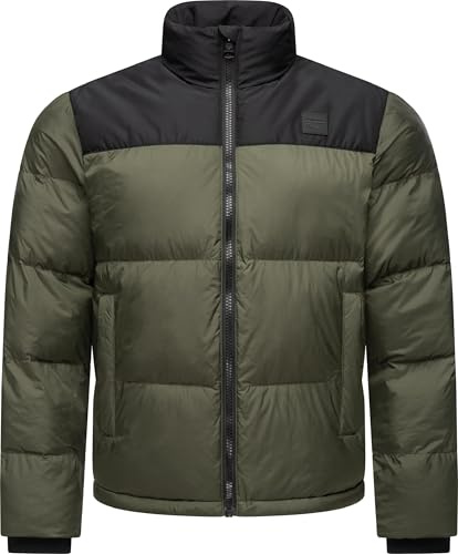 Ragwear Herren Winterjacke warme Steppjacke wasserdicht im angesagten Retro-Colourblocking-Look Stafen YOUMODO S-3XL