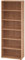 bümö Regal Nussbaum, Standregal aus Holz für 6 Ordnerhöhen - Bücherregal 80 cm breit, Aktenregal für Ordner & Bücher, Büroregal, Holzregal, Ordnerregal, Aufbewahrungsregal, Buchregal