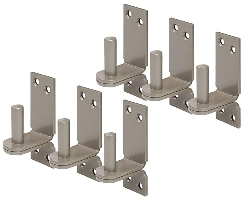 Alberts 821258 DURAVIS® Kloben auf Platte | DII-Haken | perlbeige duplexbeschichtet RAL 1035 | Dornmaß Ø13 mm | Platte 100 x 35 mm | 6er Set