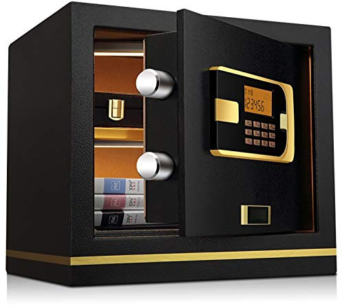 CWZZWS Coffre-Fort électronique numérique, Coffre-Fort de sécurité avec Double Clavier numérique, Serrure à clé de sécurité, Armoire de Passeport pour Bijoux, pour la Maison, Le Bureau, l'hôtel, Les