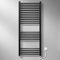 Bellanny 400W Flat Panel Electric Heated Towel, 1200 x 500mm Towel Radiator with Timer Setting & Temperature Control, Wall Mounted Black Bathroom Ladder Radiator for Home, Bathroom, Hotel Room