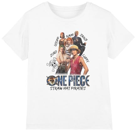Netflix Boy's One Piece Straw Hat Pirate Kids T Shirt
