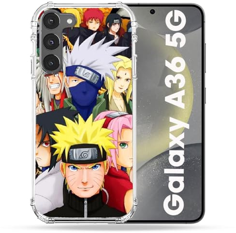 Cokitec Verstärkte Schutzhülle für Samsung Galaxy A36 5G Manga Naruto Team