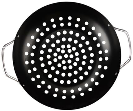 HEMOTON Grillplatte Obst- und Gemüsekorb grillzubehör Gemüsefach tragbar grillwerkzeug Grill Werkzeug pfannenwender Antihaft-Grillpfannen Antihaftplatte für Grill Antihaft-Spray Black