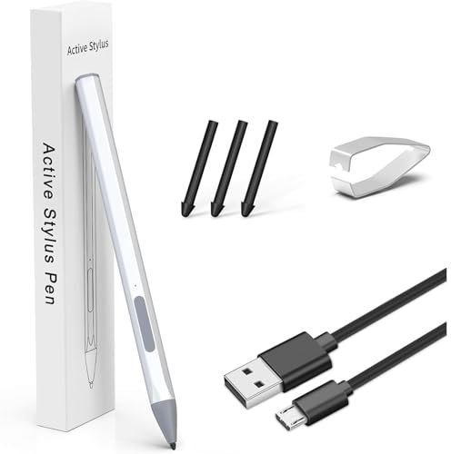 MAYDORHER Rechargeable MPP 2.0 Tilt Pen for HP Pavilion x360/Envy x360/Spectre x360, 3J122AA#ABB 3J123AA#ABB (Silver)