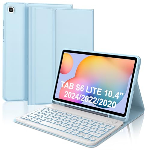 Für Samsung Galaxy Tab S6 Lite (2024/2022/2020) 10.4 Zoll Hülle Tastatur