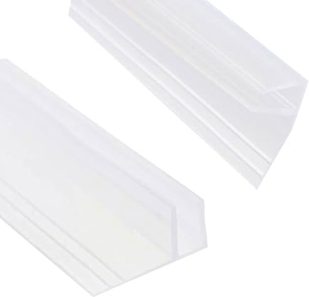200cm F Shape Duschdichtung, Duschdichtung für Glastüren,Gummi Ersatzdichtung Wasserabweiser Dusche Glastür, Wasserabweisende Duschdichtung oder Duschkabinen-Dichtung (Für 6mm Glasstärken)