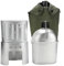 MJOYIS Juego de 4 Cantimploras Militares, Kit de Bolsa For Cantimplora, Taza y Hornillo, Kit de Supervivencia Definitivo con Tapa, Taza y Hornillo de Aluminio con Soporte, Perfecto For Acampar