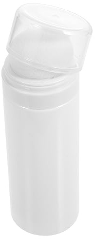 Babypuderflasche Tragbare mit Puderquaste und Halter für Babys | Kunststoff, Weiß, für Neugeborene und Junge Eltern, nach Bad, Passt in Tasche Zufällige Farbe