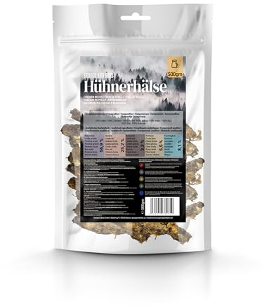 George & Bobs Hühnerhälse 500g – 100% Huhn, naturbelassener Hundesnack – schonend getrocknet, proteinreich, getreidefrei, ohne künstliche Zusätze