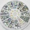 Nail Art Decoration White Rhinestones Glitters Acrylic Decoration Wheel for Nails Art Design Tools by Clest F&H