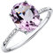 MIORE Ring Damen Weißgold 9 Karat / 375 Gold Roser Amethyst mit Diamant Brillianten
