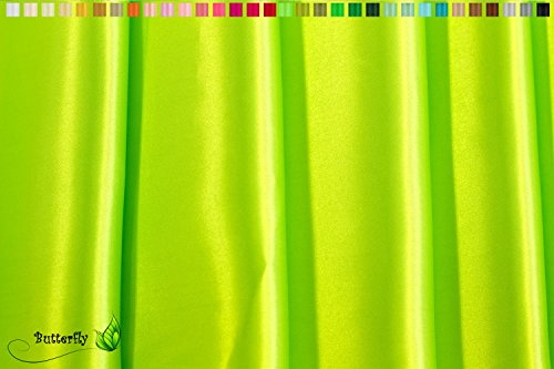 Creativery 1m Satinstoff 150cm (maigrün 550 / lindgrün/hellgrün) // Deko Stoff Satin Glanz Gewebe Kleidung Hochzeit Vorhang Mode