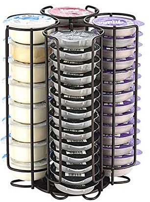 Kitchenista Coffee Pod Holder for Tassimo - 52 Pod Holder - Rotating Wire Rack, Bronze/Coffee