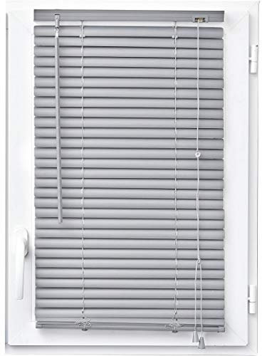 MadeInNature Store vénitien Vinyle, Pose Facile avec ou sans perçage, modèle et Coloris au Choix (Gris 93, Largeur 60 cm x Hauteur 90 cm)